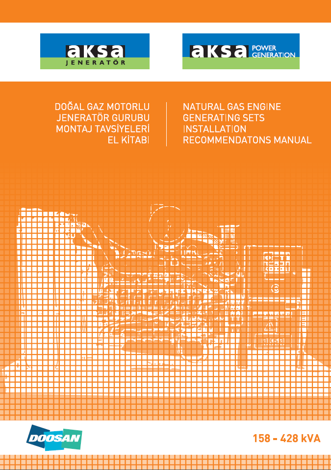 DOOSAN NATURALGAS POWERED GENERATING SETS INSTALLATION RECOMMENDATIONS MANUAL