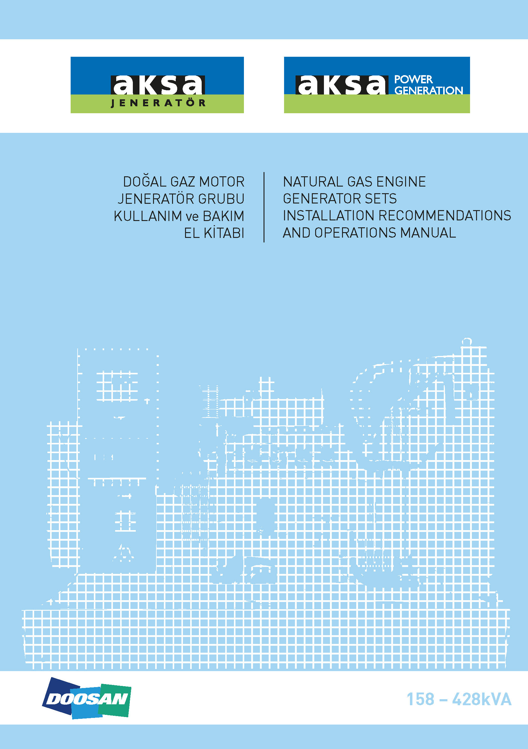 DOOSAN NATURAL GAS ENGINE GENERATING SETS MAINTENANCE AND USER MANUAL 2023